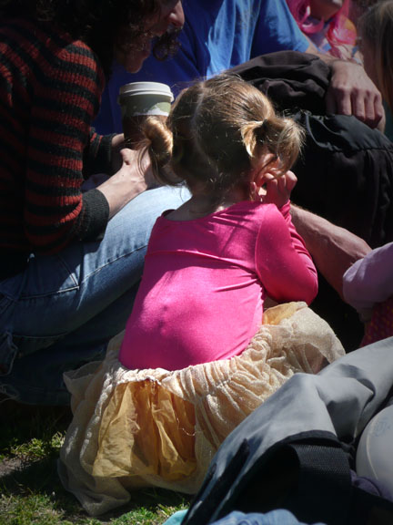 Little girl at an Easter party