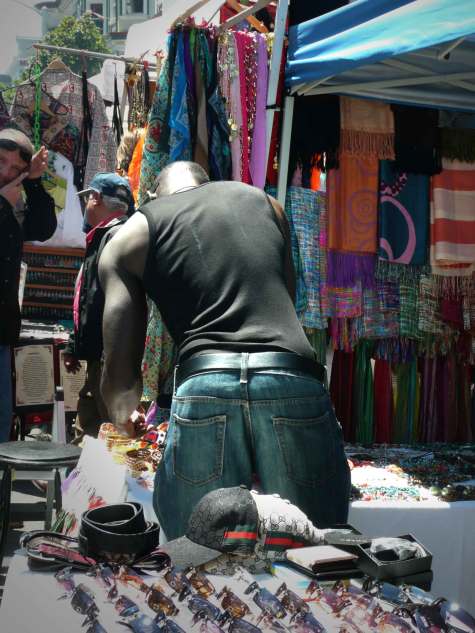 Bay-Area-Backsides-Sarah-Curtiss-Haight-Street-black-man-great-body Black man with great body in jeans and black wife beater t-shirt