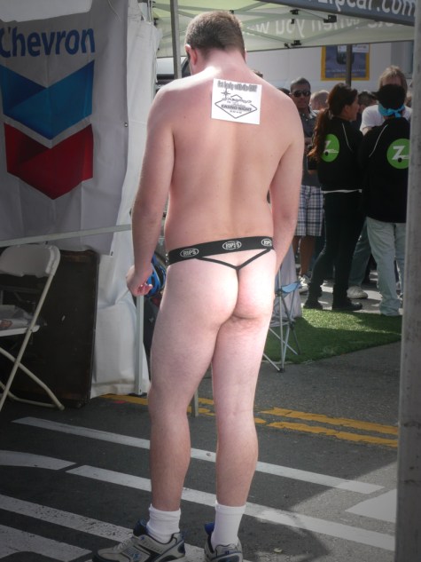 Bare butt at Castro Street Fair