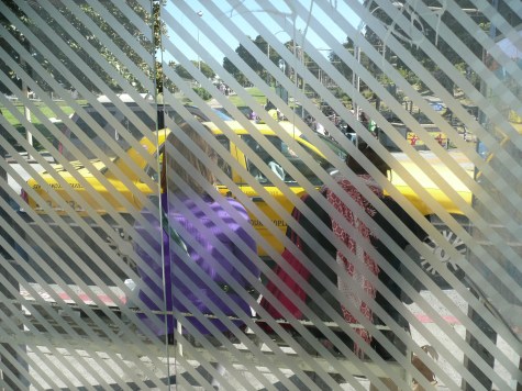 people sitting in the muni waiting area